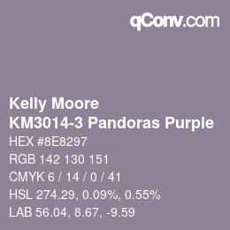 Farbcode: Kelly Moore - KM3014-3 Pandoras Purple | qconv.com