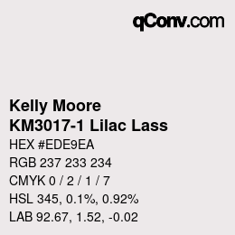 カラーコード: Kelly Moore - KM3017-1 Lilac Lass | qconv.com