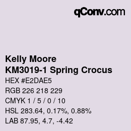 Code couleur: Kelly Moore - KM3019-1 Spring Crocus | qconv.com