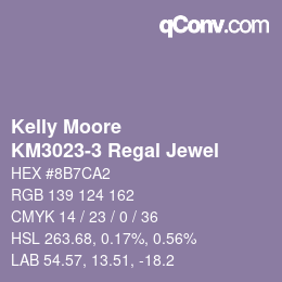 Farbcode: Kelly Moore - KM3023-3 Regal Jewel | qconv.com