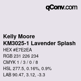 Farbcode: Kelly Moore - KM3025-1 Lavender Splash | qconv.com