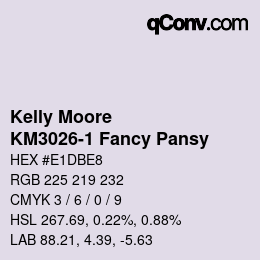 Code couleur: Kelly Moore - KM3026-1 Fancy Pansy | qconv.com