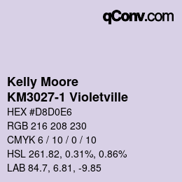カラーコード: Kelly Moore - KM3027-1 Violetville | qconv.com