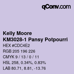 カラーコード: Kelly Moore - KM3028-1 Pansy Potpourri | qconv.com