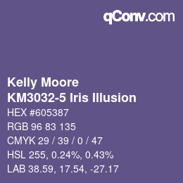 Código de color: Kelly Moore - KM3032-5 Iris Illusion | qconv.com