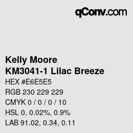 Code couleur: Kelly Moore - KM3041-1 Lilac Breeze | qconv.com