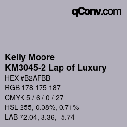 カラーコード: Kelly Moore - KM3045-2 Lap of Luxury | qconv.com