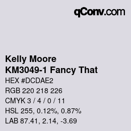 Color code: Kelly Moore - KM3049-1 Fancy That | qconv.com