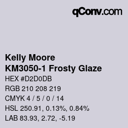 Farbcode: Kelly Moore - KM3050-1 Frosty Glaze | qconv.com