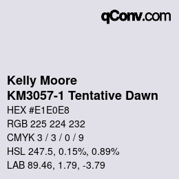 Color code: Kelly Moore - KM3057-1 Tentative Dawn | qconv.com