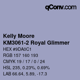 Código de color: Kelly Moore - KM3061-2 Royal Glimmer | qconv.com