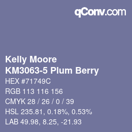 Farbcode: Kelly Moore - KM3063-5 Plum Berry | qconv.com