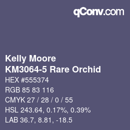 Color code: Kelly Moore - KM3064-5 Rare Orchid | qconv.com