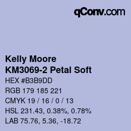 Farbcode: Kelly Moore - KM3069-2 Petal Soft | qconv.com