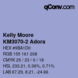 Color code: Kelly Moore - KM3070-2 Adora | qconv.com