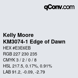 Farbcode: Kelly Moore - KM3074-1 Edge of Dawn | qconv.com