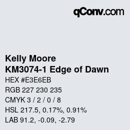 Código de color: Kelly Moore - KM3074-1 Edge of Dawn | qconv.com