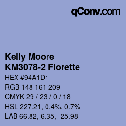 Farbcode: Kelly Moore - KM3078-2 Florette | qconv.com