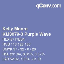 カラーコード: Kelly Moore - KM3079-3 Purple Wave | qconv.com
