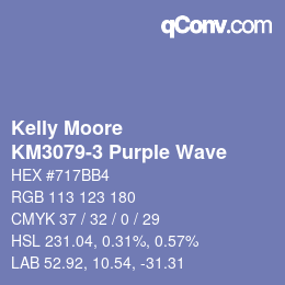 Color code: Kelly Moore - KM3079-3 Purple Wave | qconv.com