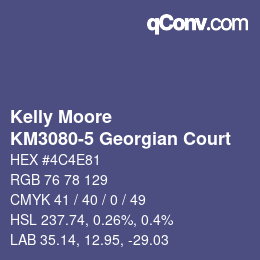 Color code: Kelly Moore - KM3080-5 Georgian Court | qconv.com