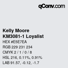 Color code: Kelly Moore - KM3081-1 Loyalist | qconv.com