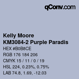 Color code: Kelly Moore - KM3084-2 Purple Paradis | qconv.com