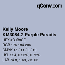 カラーコード: Kelly Moore - KM3084-2 Purple Paradis | qconv.com