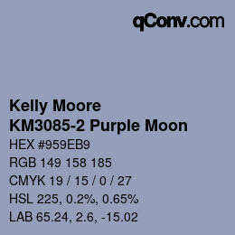 Color code: Kelly Moore - KM3085-2 Purple Moon | qconv.com