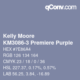 Farbcode: Kelly Moore - KM3086-3 Premiere Purple | qconv.com
