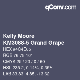 Code couleur: Kelly Moore - KM3088-5 Grand Grape | qconv.com