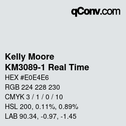Color code: Kelly Moore - KM3089-1 Real Time | qconv.com