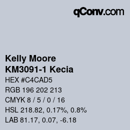 Color code: Kelly Moore - KM3091-1 Kecia | qconv.com