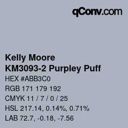 Farbcode: Kelly Moore - KM3093-2 Purpley Puff | qconv.com