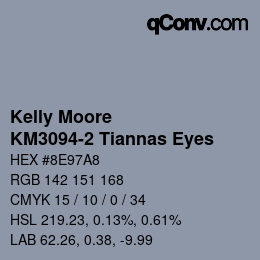 Color code: Kelly Moore - KM3094-2 Tiannas Eyes | qconv.com