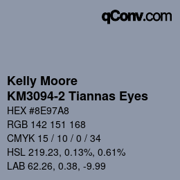 Código de color: Kelly Moore - KM3094-2 Tiannas Eyes | qconv.com