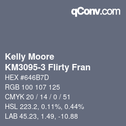 カラーコード: Kelly Moore - KM3095-3 Flirty Fran | qconv.com