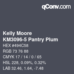 Farbcode: Kelly Moore - KM3096-5 Pantry Plum | qconv.com