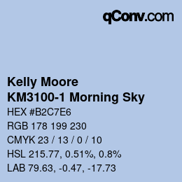 Farbcode: Kelly Moore - KM3100-1 Morning Sky | qconv.com