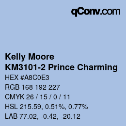 Código de color: Kelly Moore - KM3101-2 Prince Charming | qconv.com