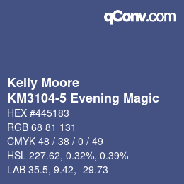 Color code: Kelly Moore - KM3104-5 Evening Magic | qconv.com