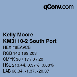 カラーコード: Kelly Moore - KM3110-2 South Port | qconv.com