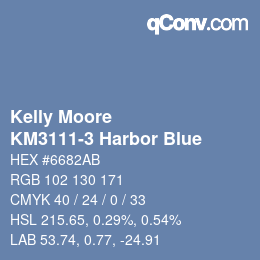 Color code: Kelly Moore - KM3111-3 Harbor Blue | qconv.com