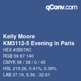 Code couleur: Kelly Moore - KM3112-5 Evening in Paris | qconv.com