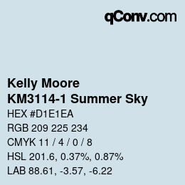 Farbcode: Kelly Moore - KM3114-1 Summer Sky | qconv.com