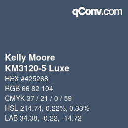 Farbcode: Kelly Moore - KM3120-5 Luxe | qconv.com