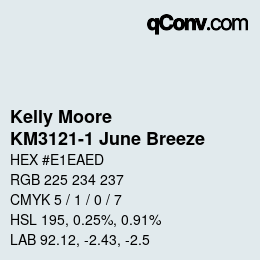 Farbcode: Kelly Moore - KM3121-1 June Breeze | qconv.com