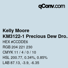 Farbcode: Kelly Moore - KM3122-1 Precious Dew Drop | qconv.com