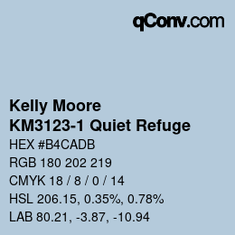 カラーコード: Kelly Moore - KM3123-1 Quiet Refuge | qconv.com
