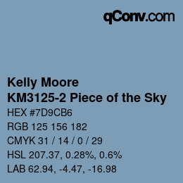 カラーコード: Kelly Moore - KM3125-2 Piece of the Sky | qconv.com